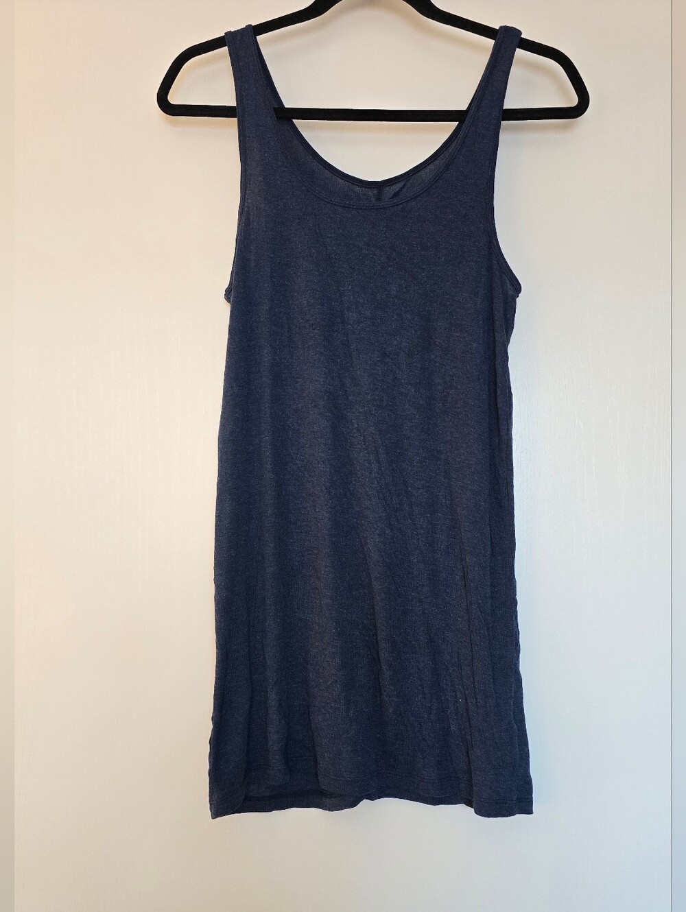 Mossimo - Navy Blue Heathered Scoop-Neck Tunic Tank Top